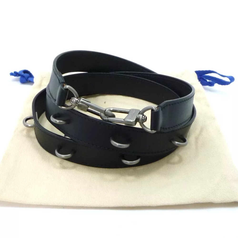 Authentic LOUIS VUITTON Leather Belt 30mm Shoulder Strap